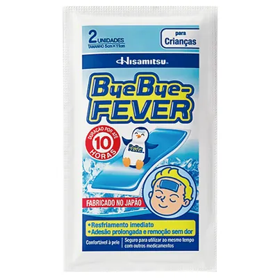 Adesivo Para Alívio de Febre Bye Bye Fever Criança 2 Unidades